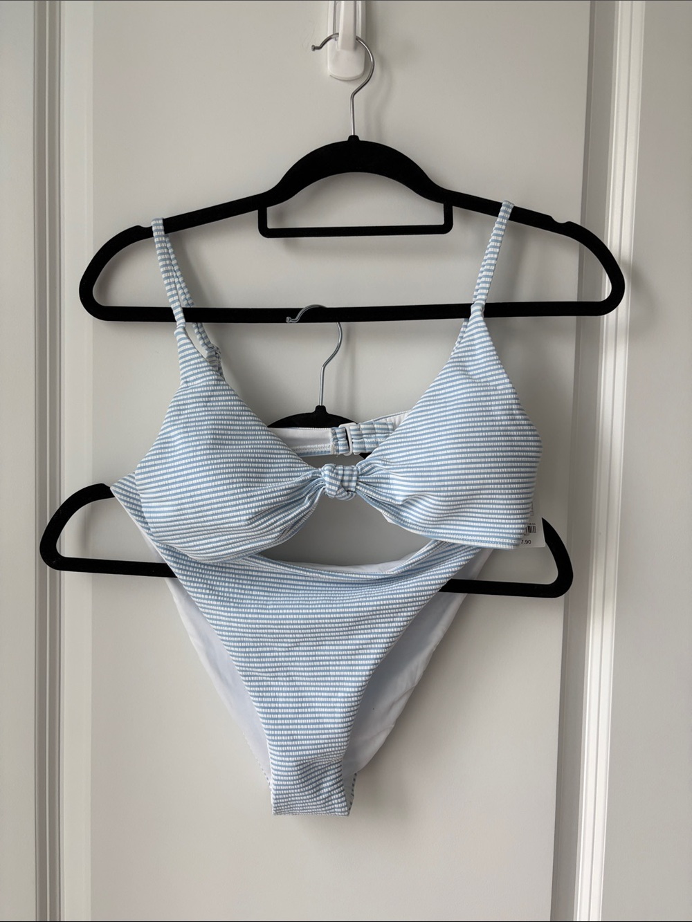 NWT Ardene Striped Blue and White Bikini Set